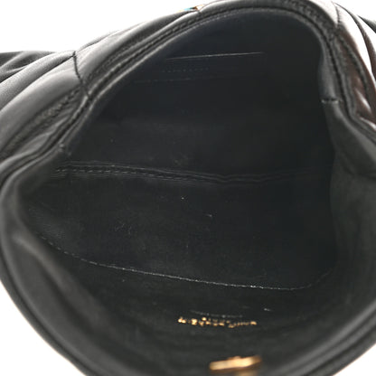 Saint Laurent Lambskin Monogram Loulou Puffer Pouch Clutch Black 5 of 7