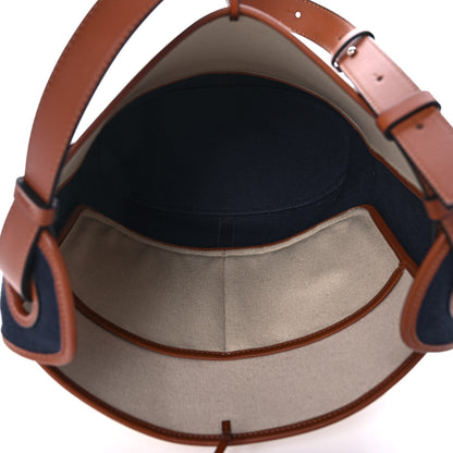 Loewe Canvas Paulas Ibiza Colorblock Balloon Hobo Navy Ecru 5 of 8