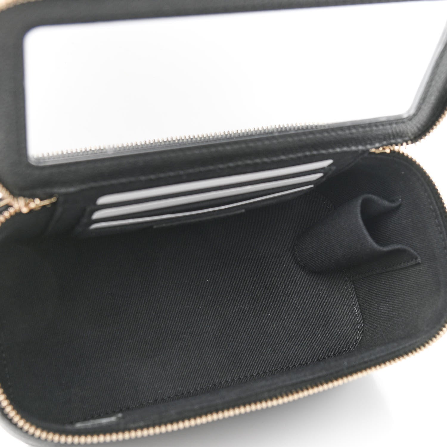 Chanel Caviar Quilted Small Tiny CC Vanity Case With Chain Black 5 of 12