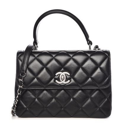 Chanel Lambskin Quilted Small Trendy CC Dual Handle Flap Bag Black 1 of 12