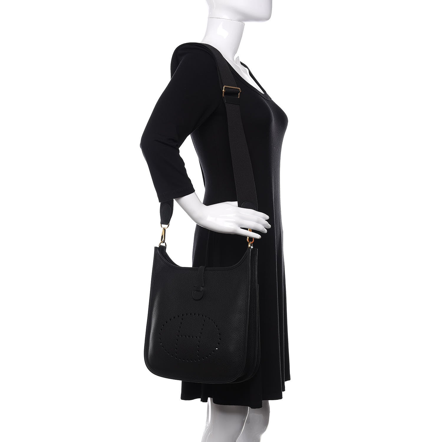 Hermes Taurillon Clemence Evelyne III PM Black 2 of 11