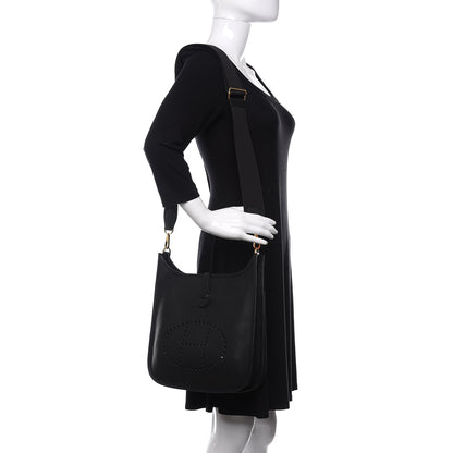 Hermes Taurillon Clemence Evelyne III PM Black 2 of 11