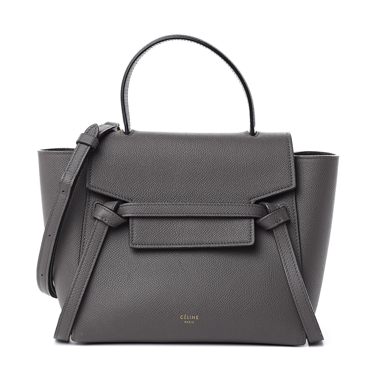 Celine Grained Calfskin Nano Belt Bag Grey 1 of 12