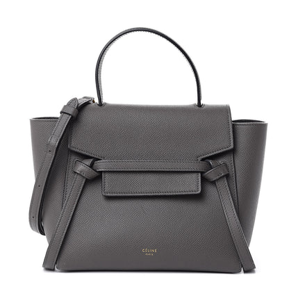 Celine Grained Calfskin Nano Belt Bag Grey 1 of 12