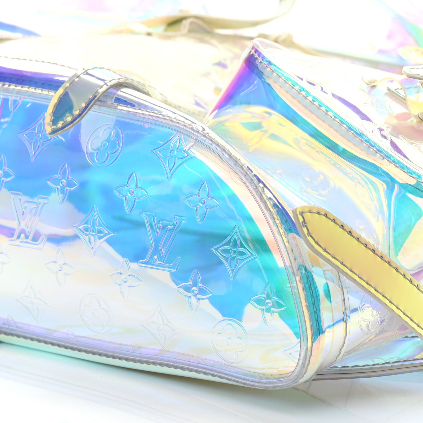 PVC Monogram Christopher Backpack GM Iridescent Prism