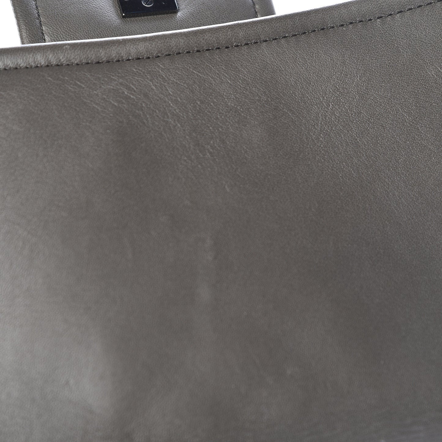 Lambskin Quilted Elementary Chic Flap Grey