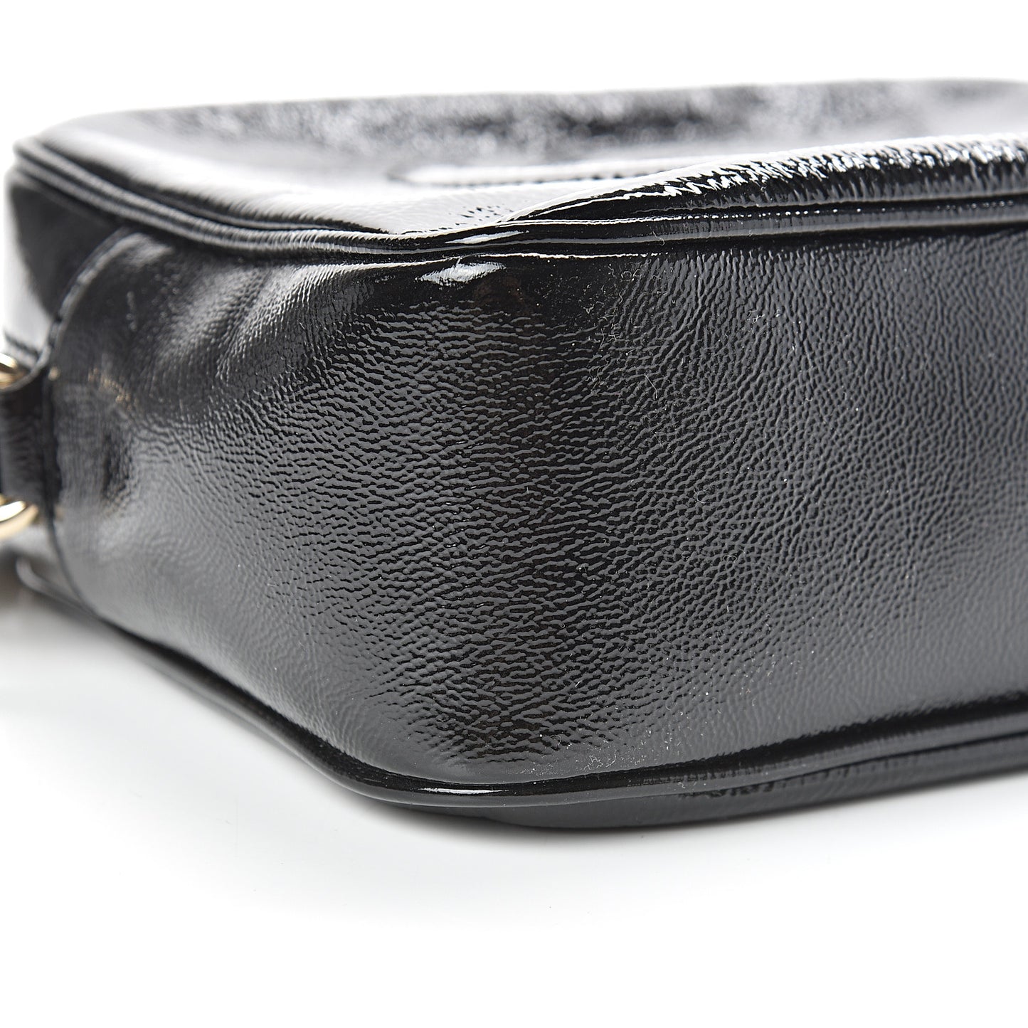 Soft Patent Small Soho Disco Bag Black
