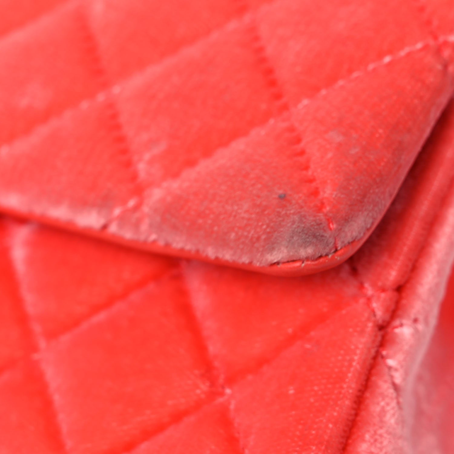 Chanel Velvet Quilted Mini Rectangular Flap Coral 13 of 26