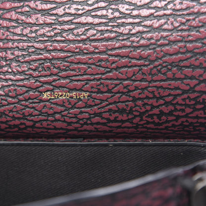 3.1 Phillip Lim 3.1 Textured Calfskin Mini Pashli Satchel Black Red 7 of 13