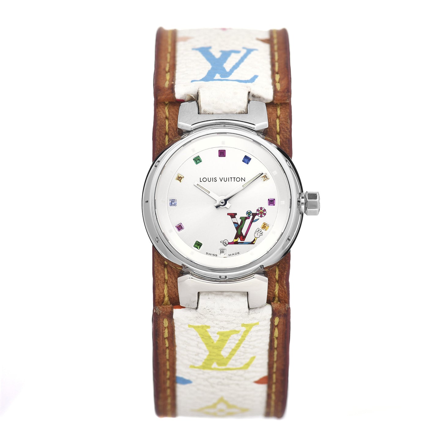 Stainless Steel Monogram Multicolor 28mm Tambour Murakami Quartz Watch