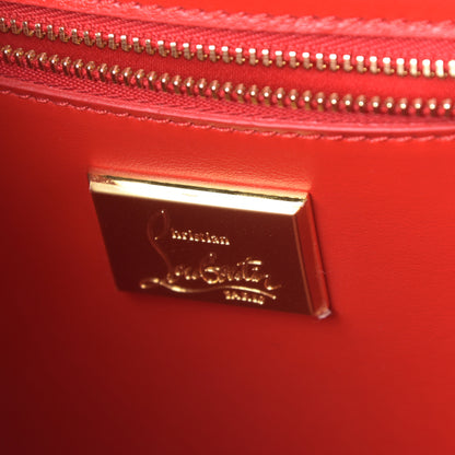 Christian Louboutin Calfskin Patent Studded Small Paloma Red 6 of 9