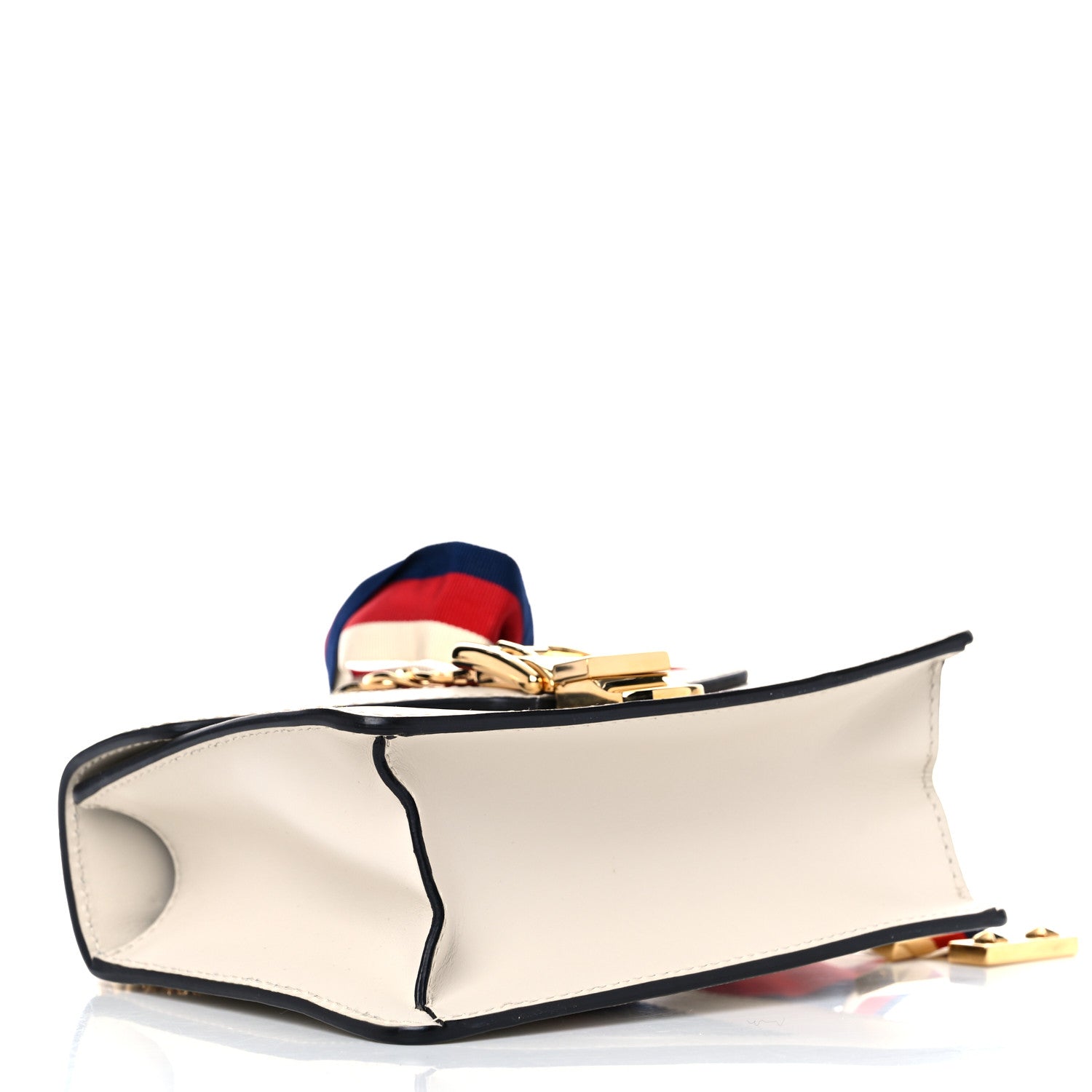 Gucci Calfskin Mini Sylvie Chain Shoulder Bag White 4 of 10