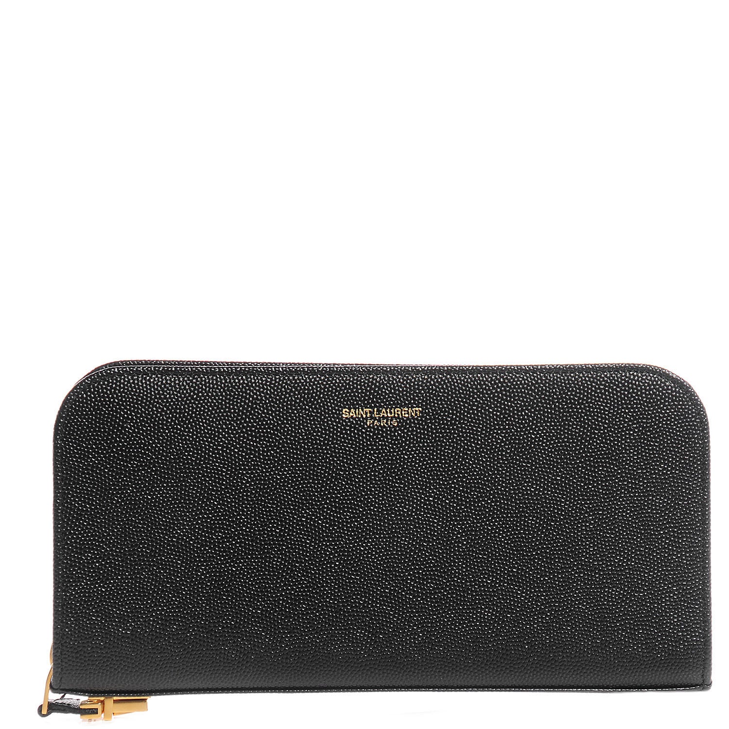 Saint Laurent Grain De Poudre Classic Zip Around Wallet Nero Black 1 of 10