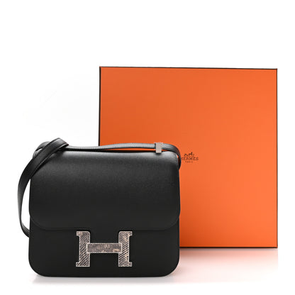Hermes Madame Calfskin Lizard Constance 24 Black Ombre 11 of 11