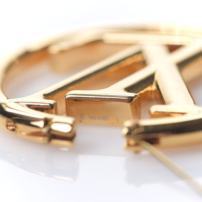 Louis Vuitton Metal Louise Hoop Earrings Gold 5 of 6