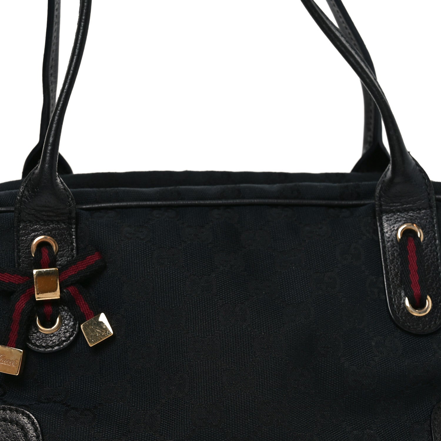 Gucci Monogram Small Princy Satchel Black 8 of 10