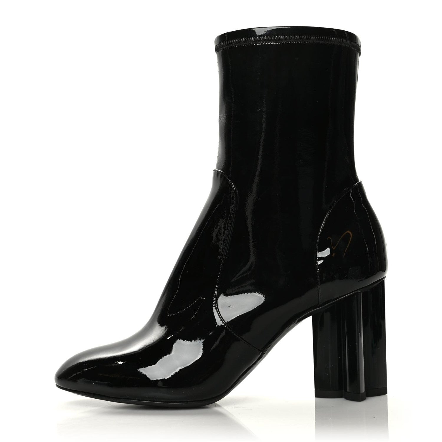 Louis Vuitton Patent Silhouette Ankle Boots 37.5 Black 1 of 7
