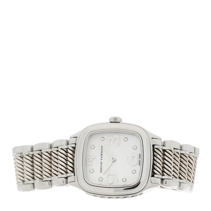 David Yurman Stainless Steel Diamond Mother of Pearl 25mm Thoroughbred Quartz Watch 2 of 4