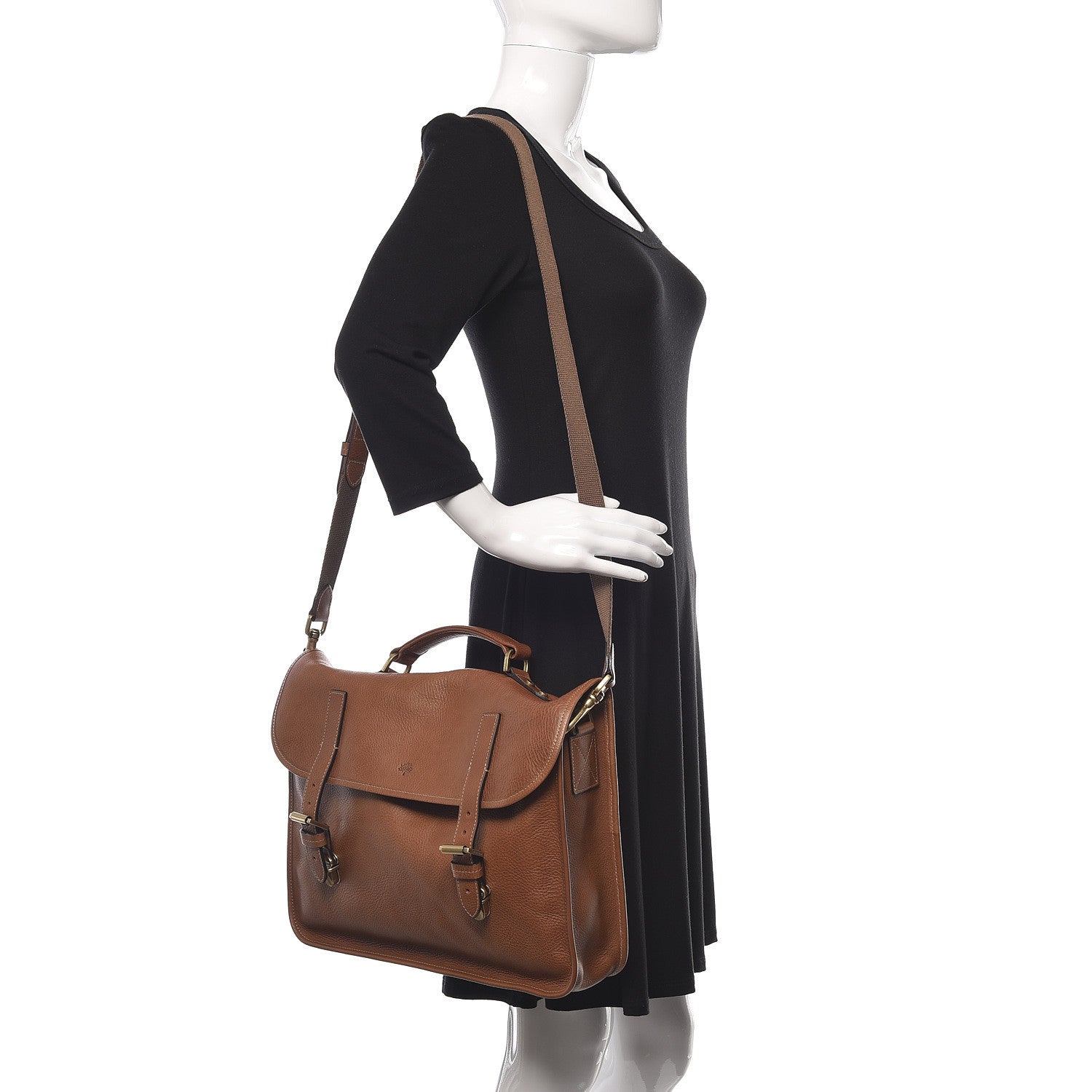 Mulberry Natural Calfskin Elkington Briefcase Oak 2 of 11