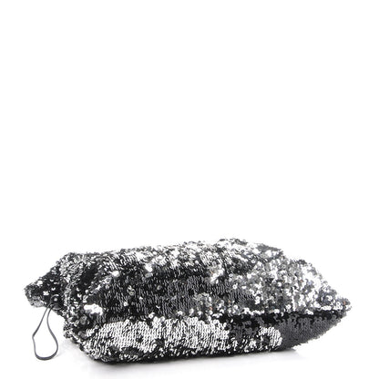 Chanel Sequin Summer Night Drawstring Tote Black 4 of 9