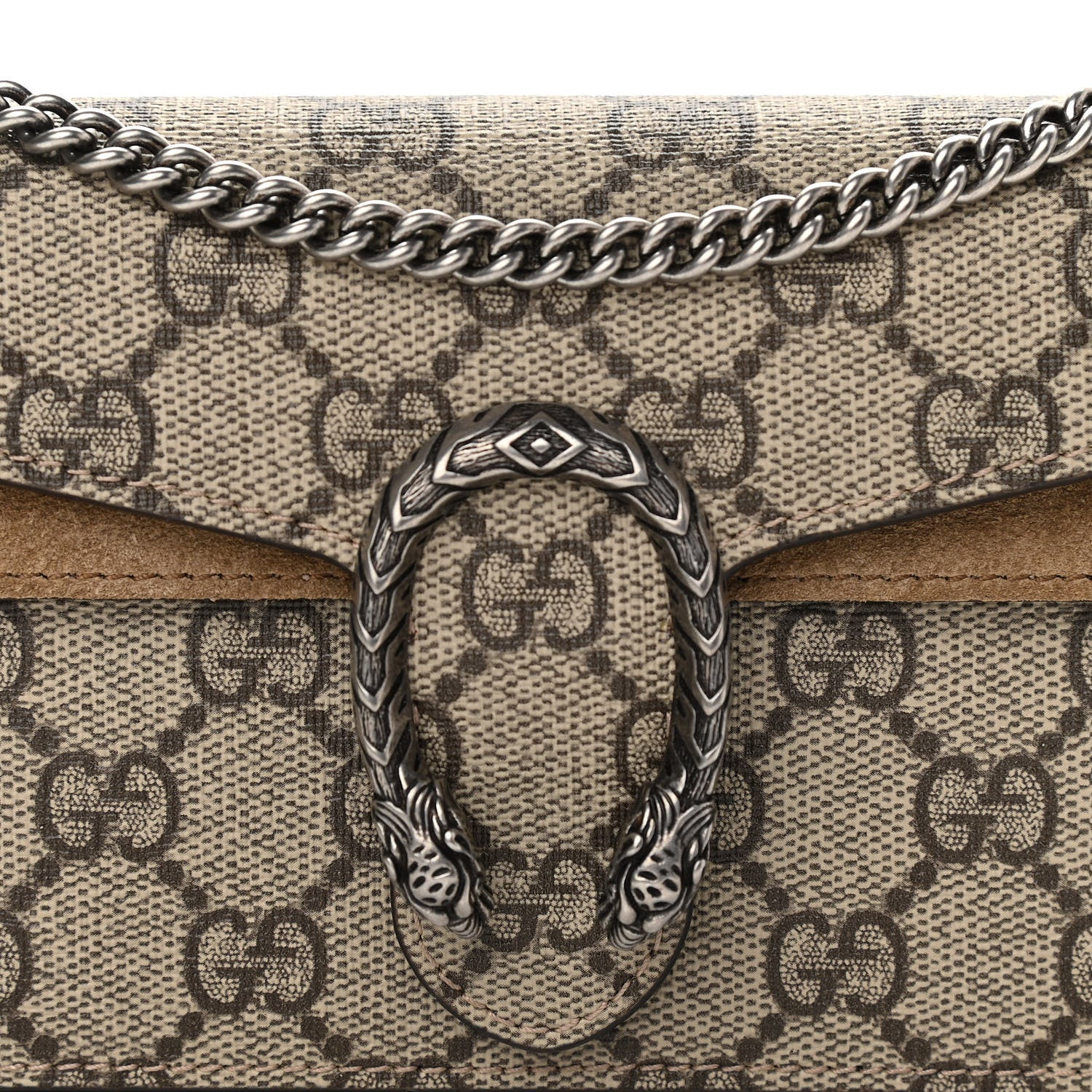 Gucci GG Supreme Monogram Super Mini Dionysus Shoulder Bag Taupe 7 of 10