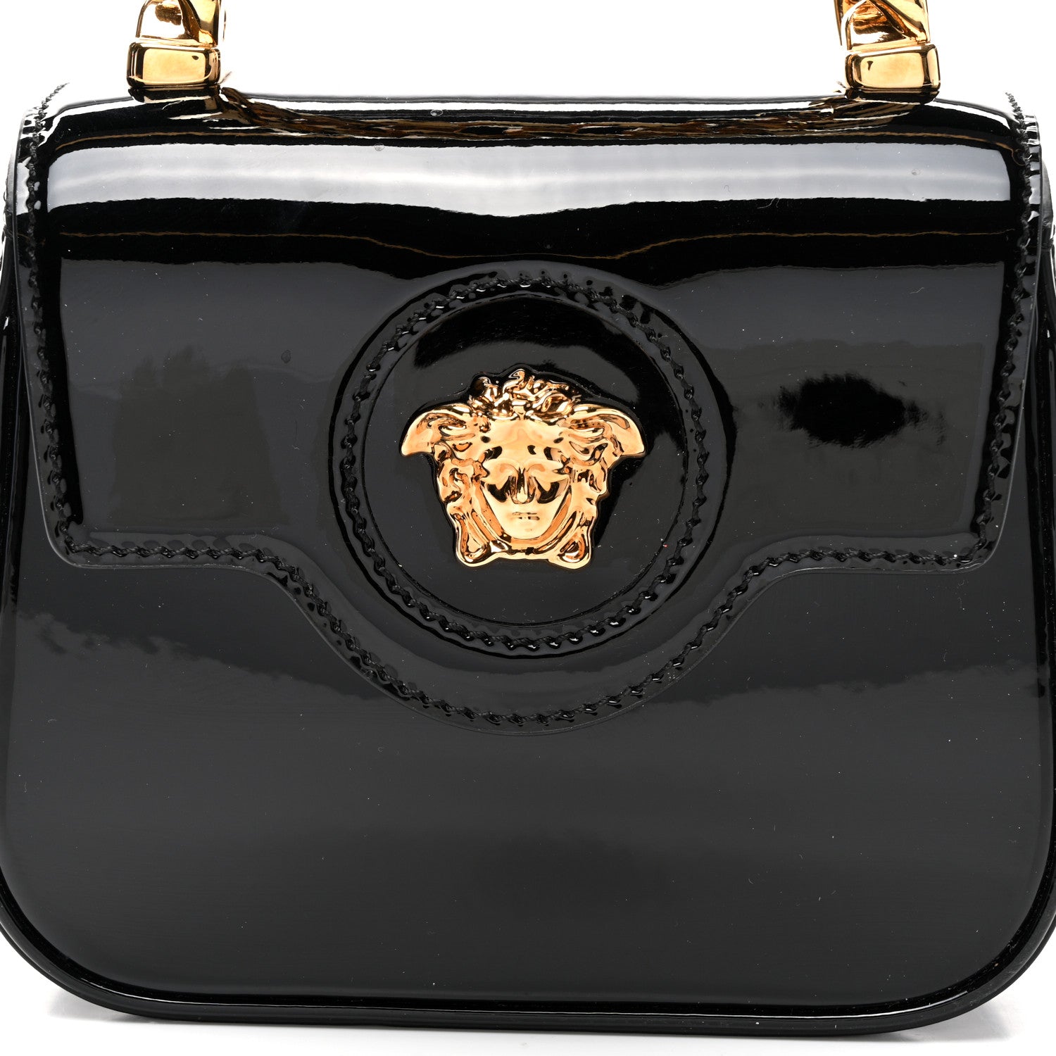 Versace Patent Mini La Medusa Bag Black 7 of 9