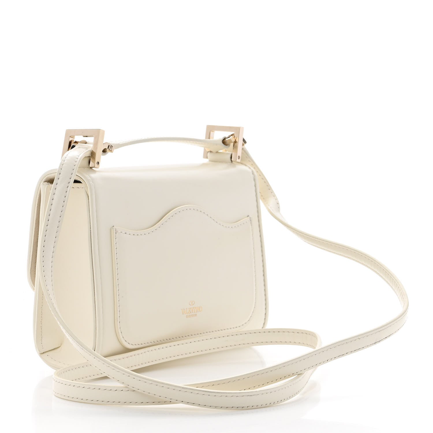 Valentino Garavani Smooth Calfskin Small VLogo Shoulder Bag White 3 of 12