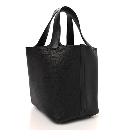 Hermes Taurillon Clemence Picotin Lock 18 PM Black 3 of 13