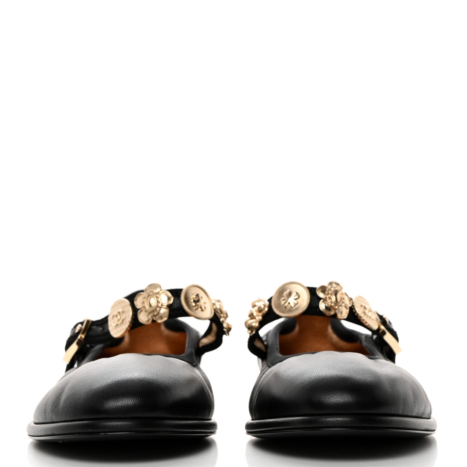 Chanel Lambskin Charm Mary Jane Flats 37 Black 2 of 9