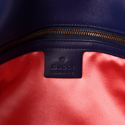 Gucci Velvet Matelasse Medium GG Marmont Shoulder Bag Cobalt Blue 9 of 11