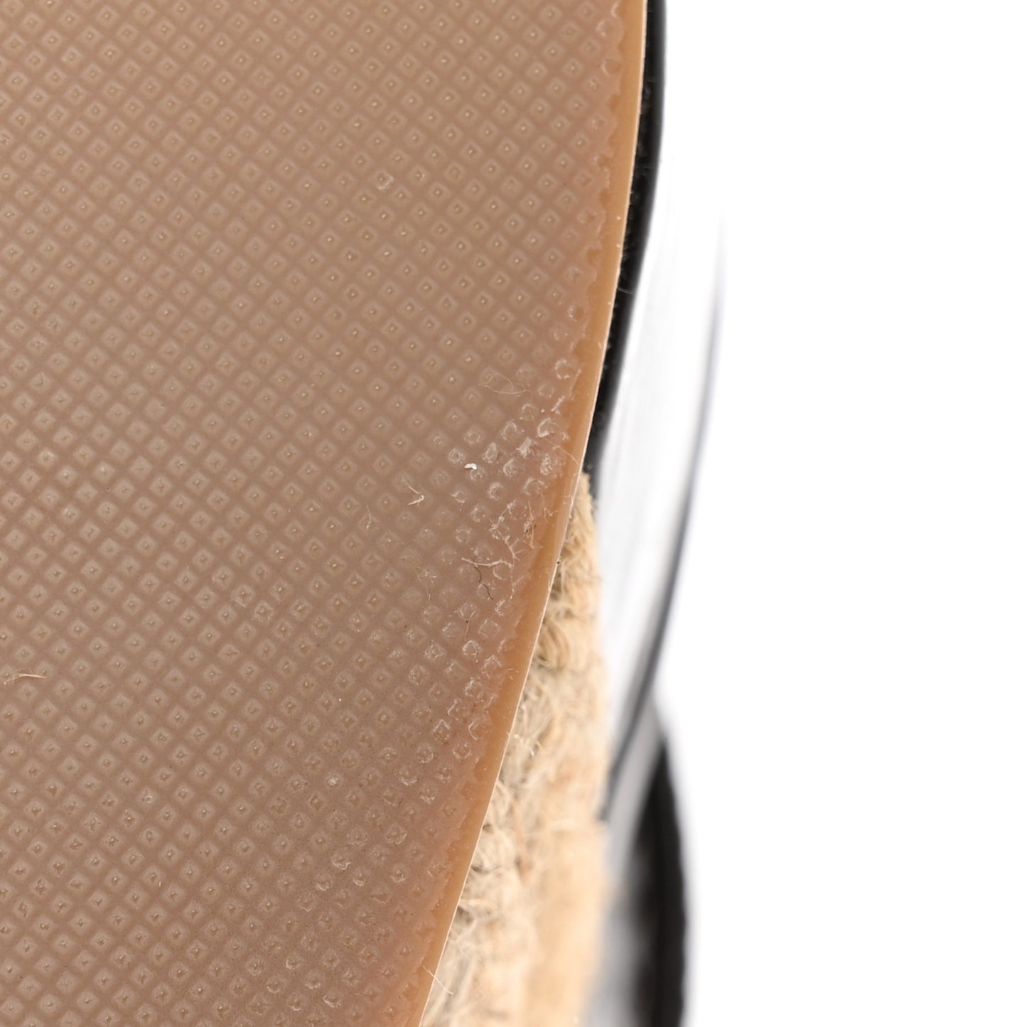 Patent Logo Espadrille Wedge Sandals 36 Brown