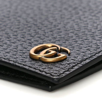Gucci Calfskin Boar Effect GG Marmont Bi-Fold Wallet Black 9 of 10