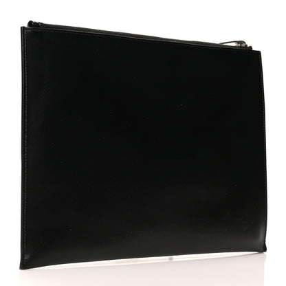 Saint Laurent Calfskin Logo Zipped Tablet Pouch Black 3 of 9