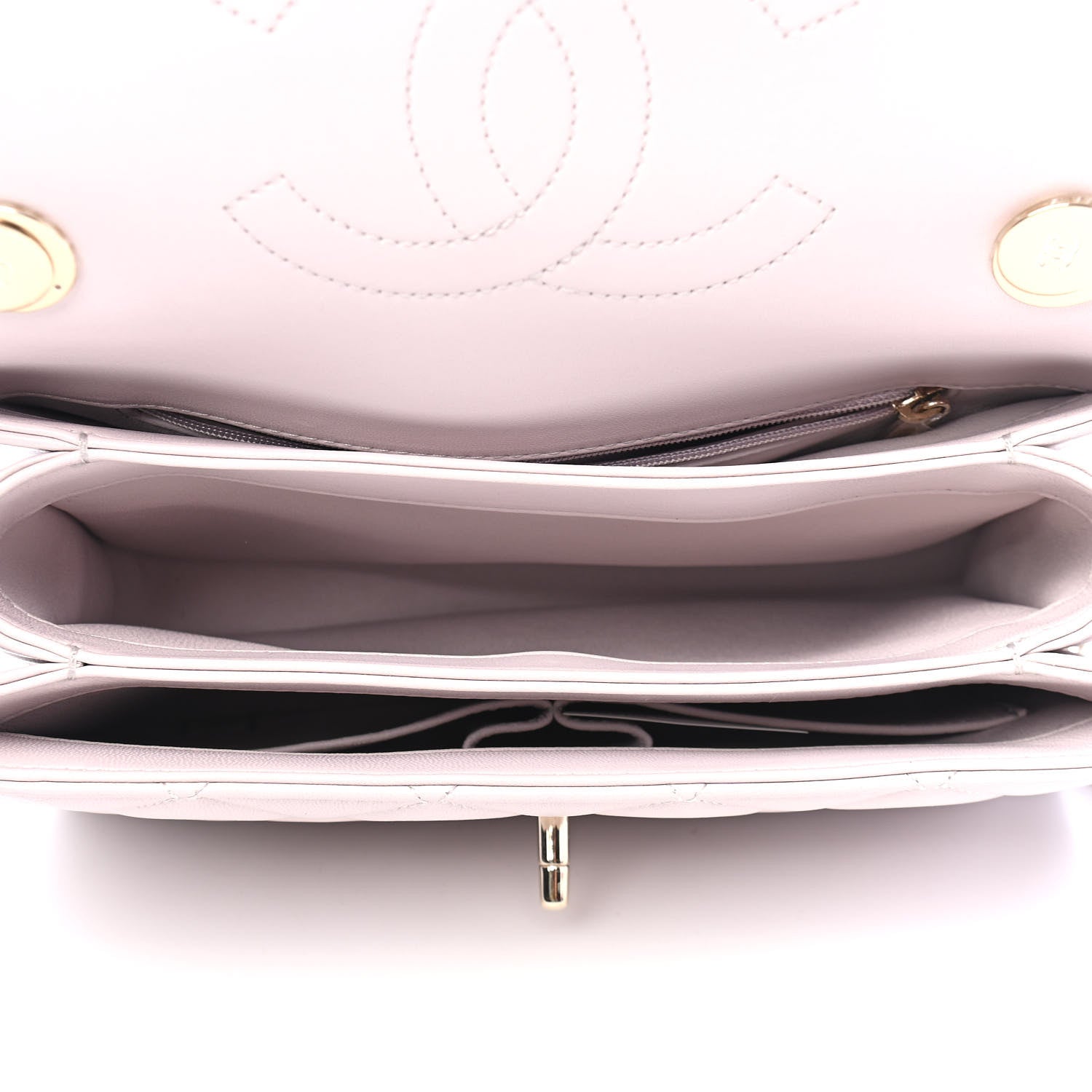 Chanel Lambskin Quilted Small Trendy CC Flap Dual Handle Bag Lilas Lilac 5 of 9