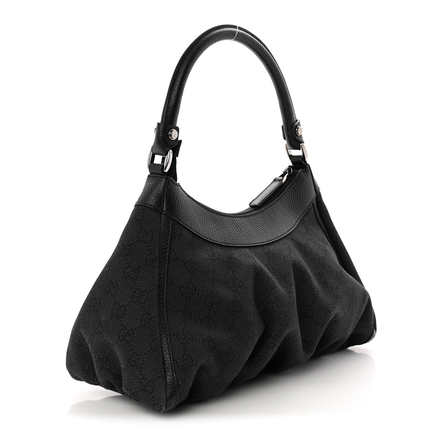 Monogram Medium D Gold Ring Hobo Black