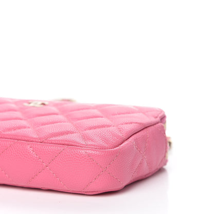 Chanel Caviar Quilted Small Clutch With Chain Pink 6 of 12