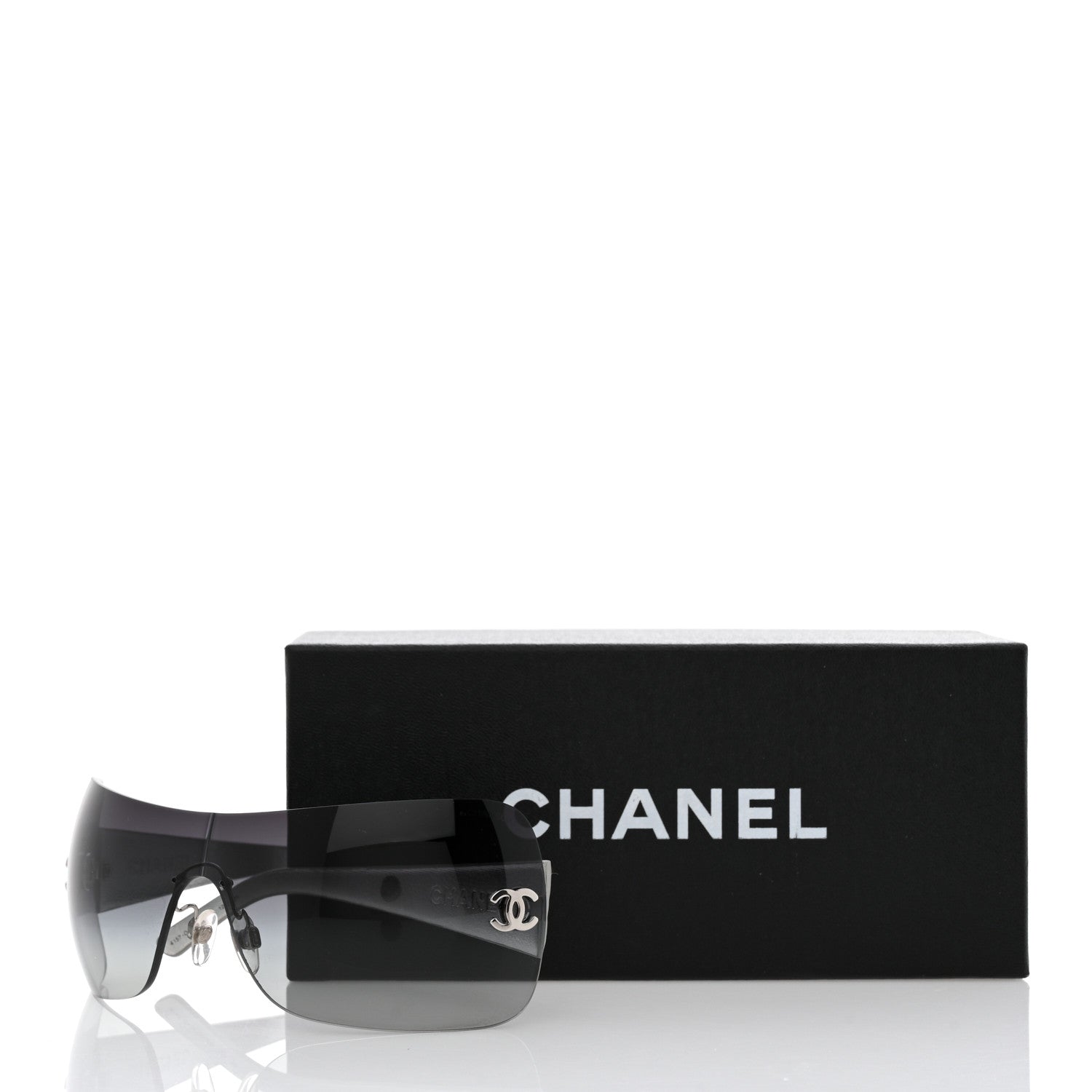 Chanel Metallic Quilted CC Sunglasses 4157-Q Silver 9 of 9