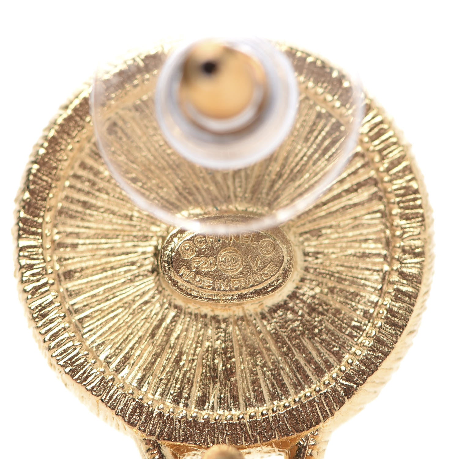Chanel Pearl CC Tags Drop Earrings Gold 4 of 5