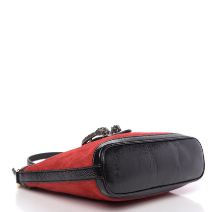 Gucci Suede Patent Medium Dionysus Bucket Bag Red 5 of 12