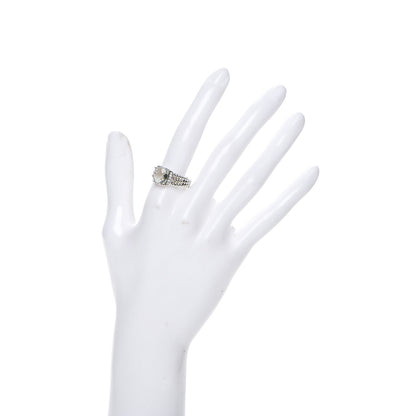 David Yurman Sterling Silver Diamond Prasiolite 10mm Petite Wheaton Ring 57 8 2 of 5