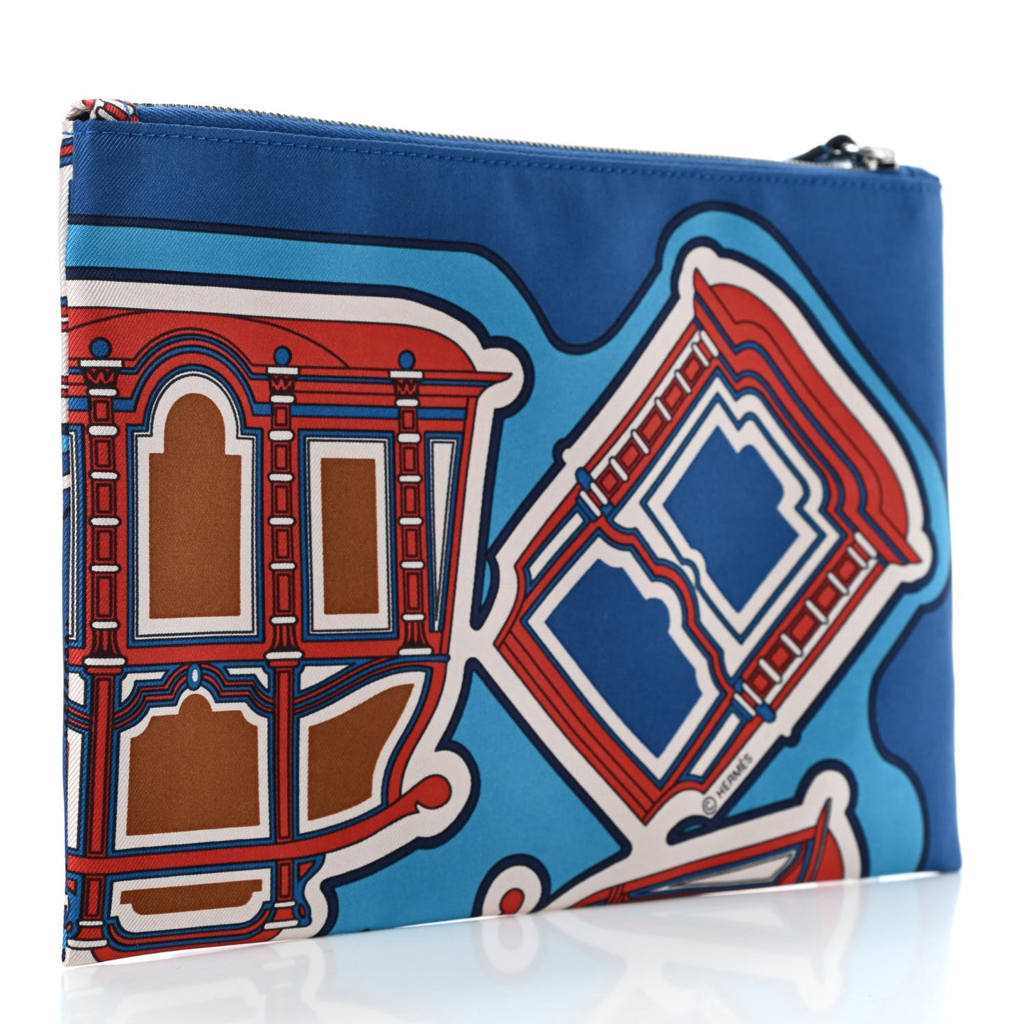 Silk Les Berlines Silky Pocket Cosmetic Case Bleu Zellige Bleu Frida