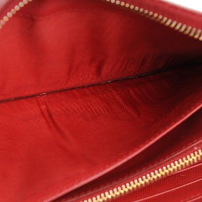Prada Saffiano Metal Zip Around Wallet Fuoco 10 of 10