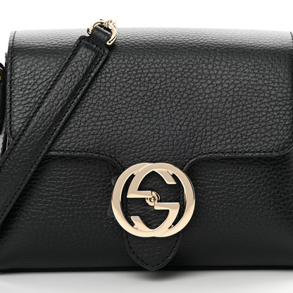 Gucci Dollar Calfskin Interlocking G Crossbody Bag Black 8 of 10