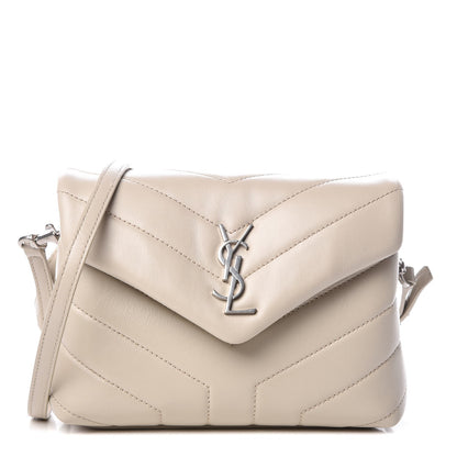 Saint Laurent Calfskin Y Quilted Monogram Toy Loulou Chain Satchel Ivory 1 of 7