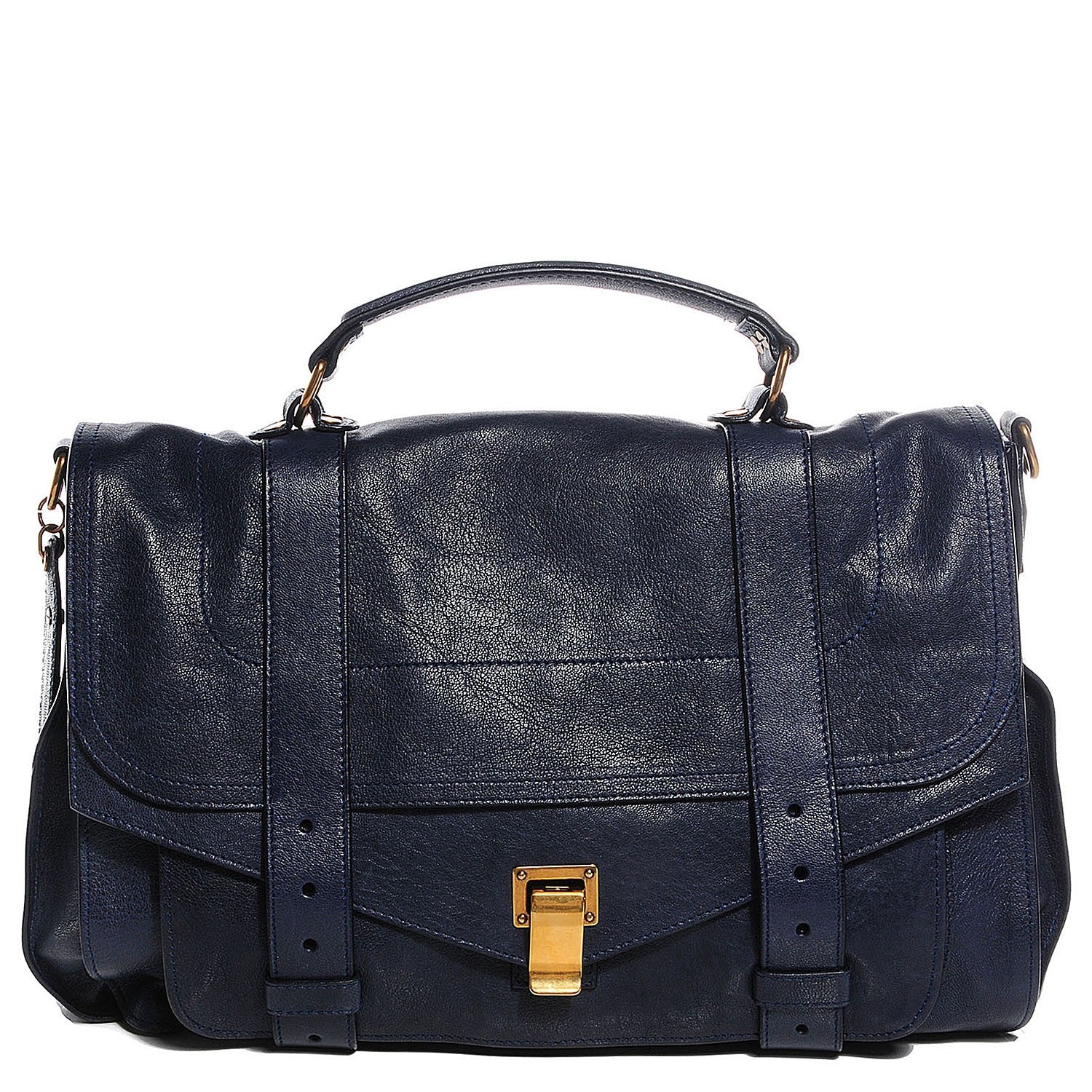 Proenza Schouler Lambskin Large PS1 Satchel Midnight 1 of 12