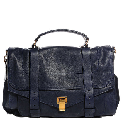 Proenza Schouler Lambskin Large PS1 Satchel Midnight 1 of 12