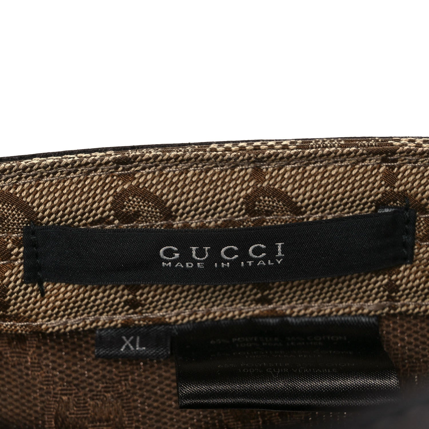Gucci Monogram Military Hat XL Brown 7 of 8