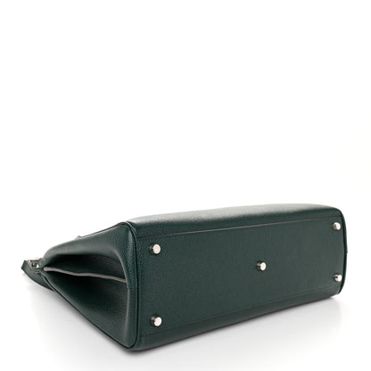 Gucci Grainy Calfskin Small Zumi Top Handle Bag Vintage Green 4 of 11