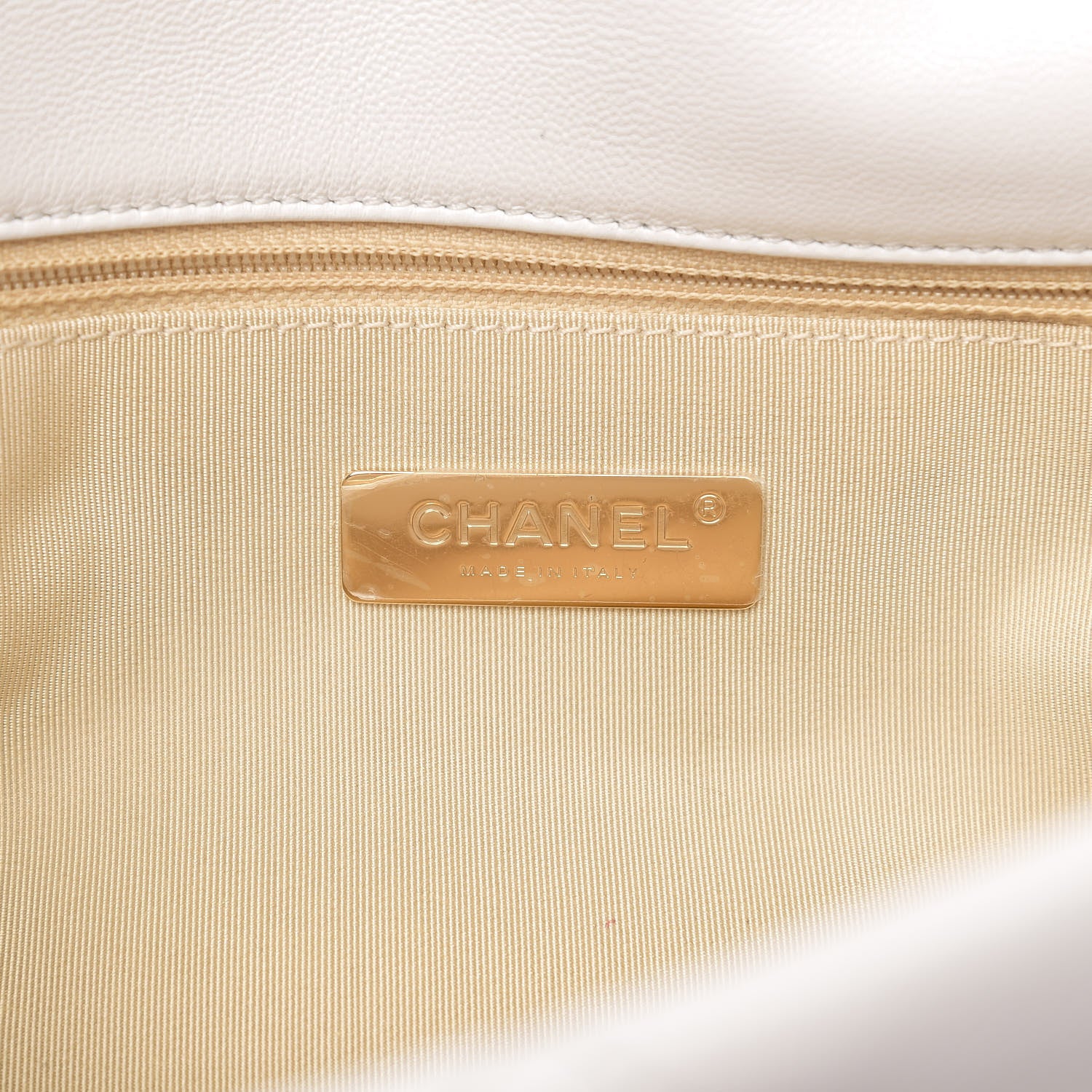 Chanel Goatskin Quilted Large 19 Flap White 5 of 9