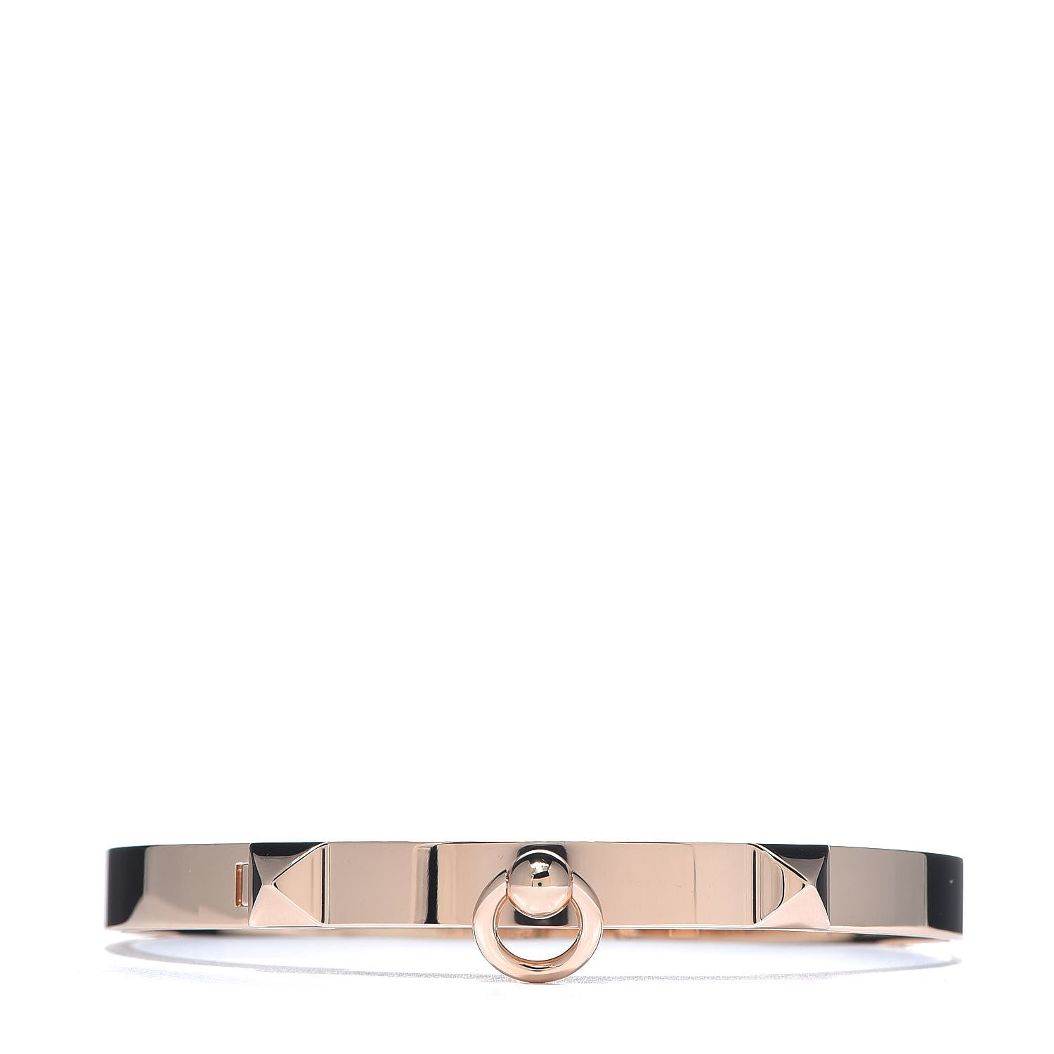 Hermes 18K Rose Gold PM Collier De Chien Bracelet ST 1 of 5